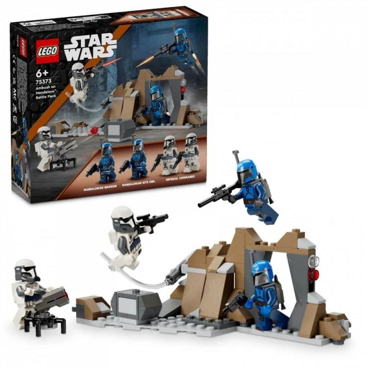 LEGO Klocki Star Wars 75373 Zasadzka na Mandalorze - zestaw bitewny