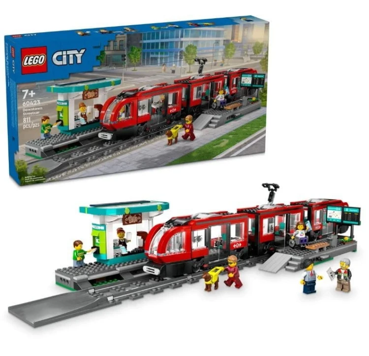 LEGO Klocki City 60423 Tramwaj miejski ze stacją