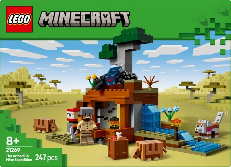 LEGO Klocki Minecraft 21269 Wyprawa do pancernikowej kopalni