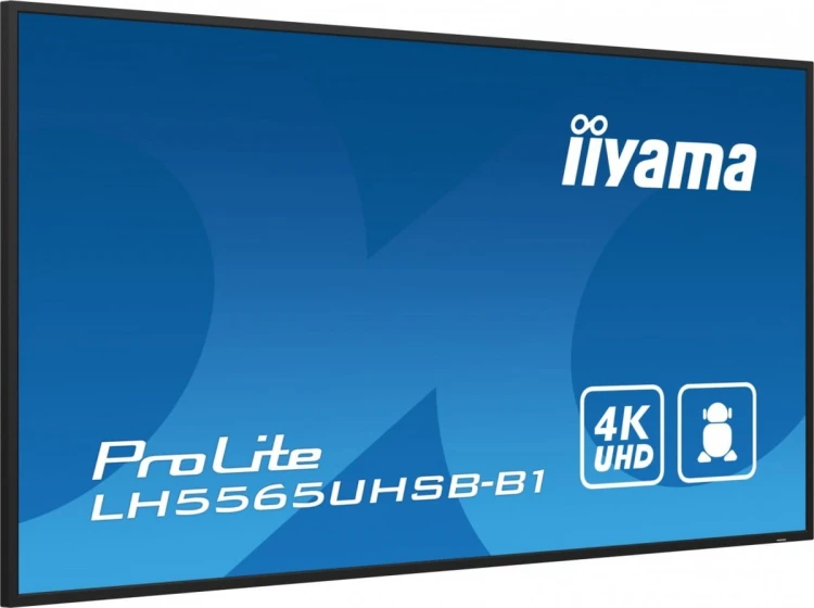 IIYAMA Monitor 55 cali LH5565UHSB-B1, 24/7, IPS, ANDROID 11, 4K, 800cd, iiSignage2, SDM, 2x HDMI, DP, 2x USB,2x 10W, RJ45, WiFi, 4/32GB, PION/POZIOM,