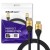 Qoltec Kabel HDMI v2.1 Ultra High Speed 8K | 60Hz | 28AWG | 3m Złoty