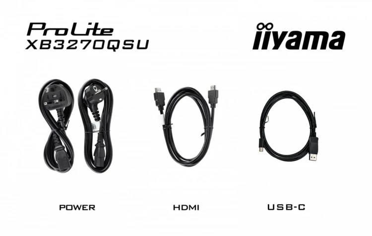 IIYAMA Monitor 32 cale XB3270QSU-B1 IPS,WQHD,HDMI,DP,100Hz,250cd,3ms,2x2W,  3xUSB(3.2),FlickerFree,VESA,HAS(150mm)