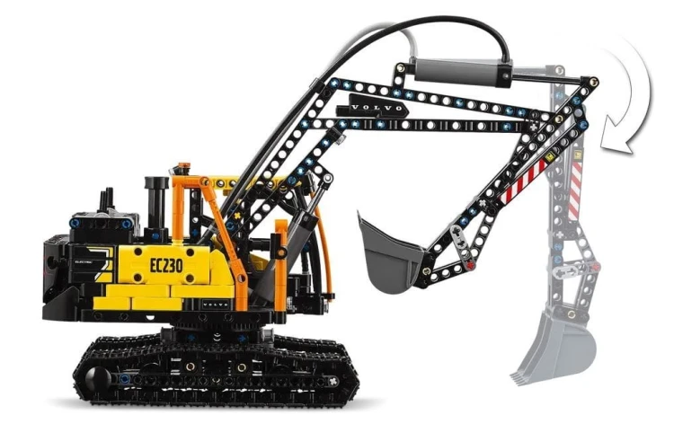 LEGO Klocki Technic 42175 Ciężarowka Volvo FMX i koparka EC230 Electric