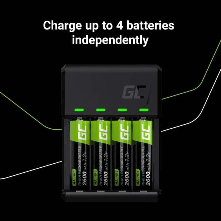 Green Cell Ładowarka VitalCharger + 4x akumulatory AAA 800mAh