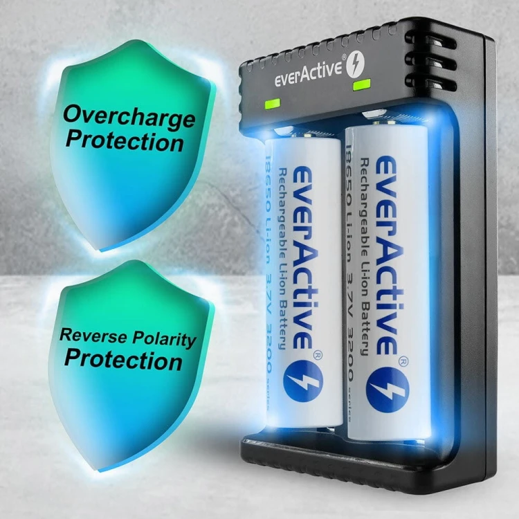 everActive Ładowarka akumulatorowa LC-200 do akumulatorów cylindrycznych Li-ion