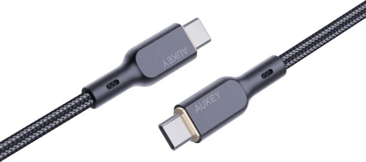 AUKEY CB-KCC102 kevlarowy kabel USB C - USB C | 1.8m | 5A | 100W PD | 20V