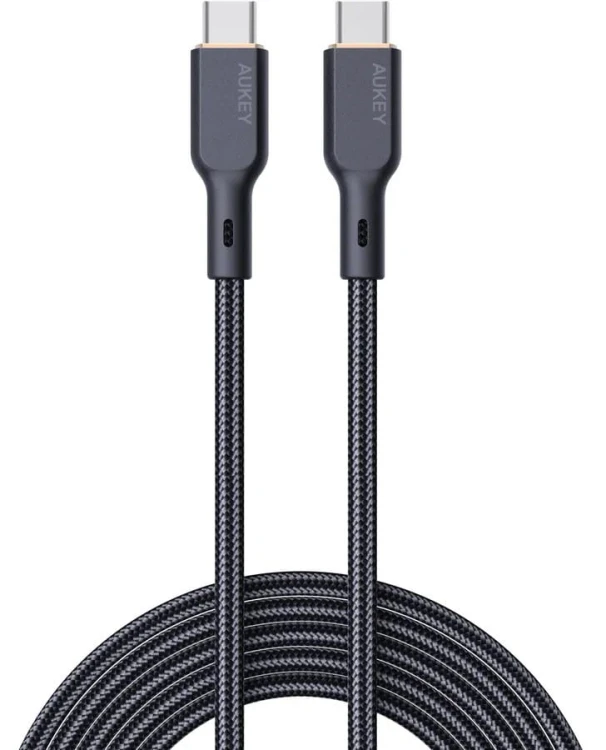 AUKEY CB-KCC102 kevlarowy kabel USB C - USB C | 1.8m | 5A | 100W PD | 20V