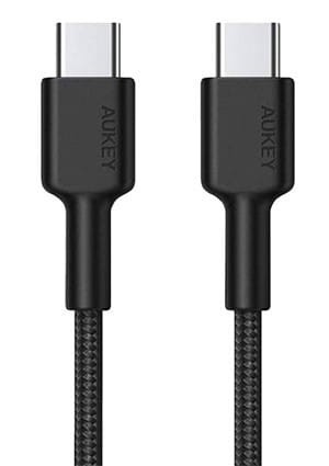 AUKEY CB-CD45 nylonowy kabel USB C - USB C | 0,9m | 3A | 60W PD | 20V
