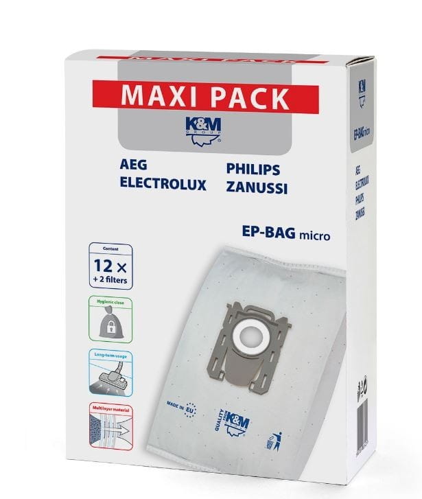 K&amp;M Worki do odkurzacza 12 + 2  EP-BAG micro MAXI PACK