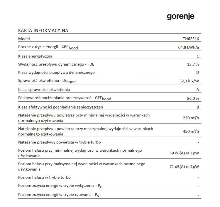 Gorenje Okap teleskopowy TH62E4X
