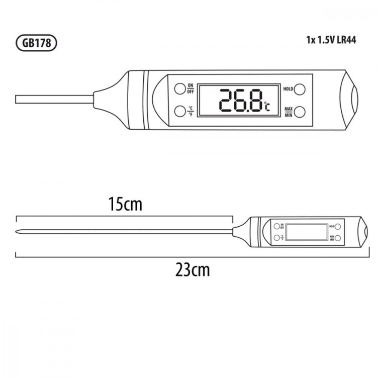 GreenBlue Termometr / sonda do żywności GB178