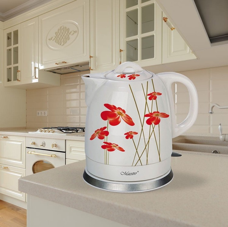 Feel-Maestro Ceramiczny czajnik elektryczny 1,5l  1200W  MR-066-RED