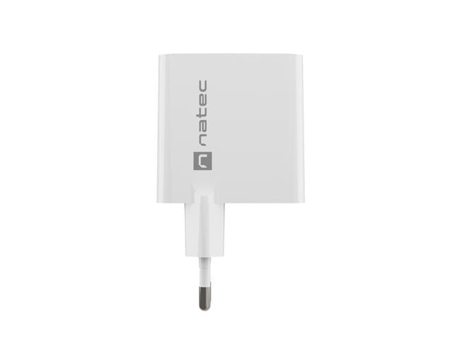 Natec Ładowarka sieciowa RIBERA GAN 1X USB-A + 1X USB-C 65W Biała