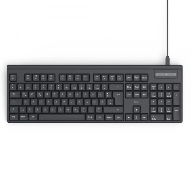 Hama Klawiatura CK-100 przewodowa Czarna