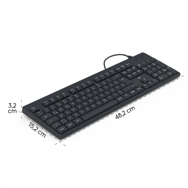 Hama Klawiatura CK-100 przewodowa Czarna