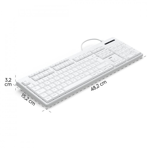 Hama Klawiatura CK-200 przewodowa Biała