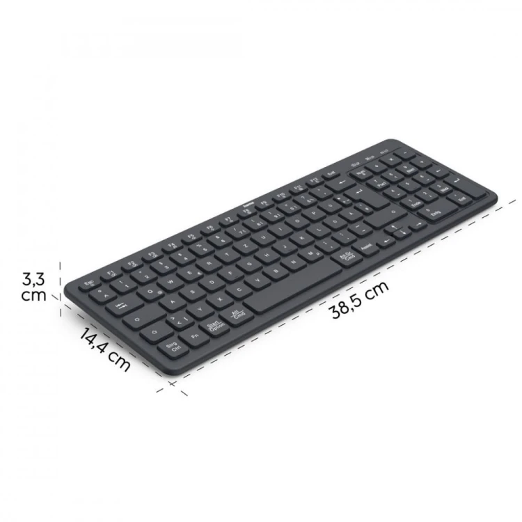 Hama Klawiatura WK-300 bezprzewodowa Czarna