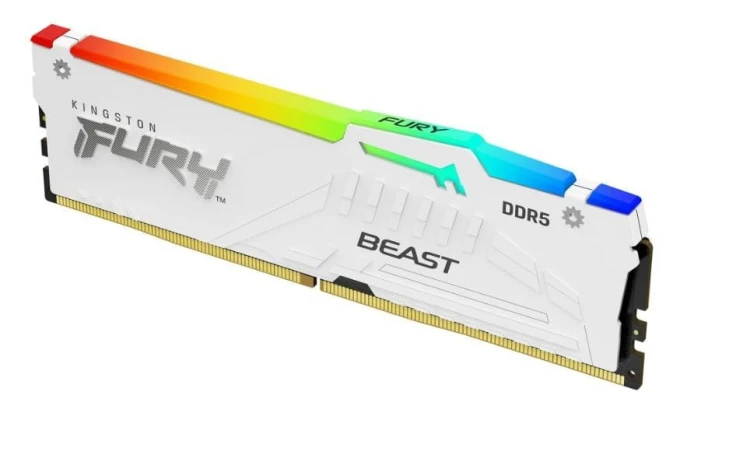 Kingston Pamięć DDR5 Fury Beast RGB 32GB(2*16GB)/5600 CL36 biała